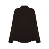 The Pierre umber satin shirt