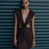 The Faye Umber Maxi Dress