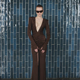 The Rae umber maxi dress