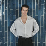 The Pierre pearl satin shirt