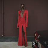 The Rae rouge maxi dress