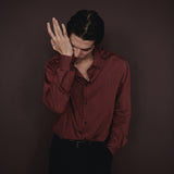The Louis burgundy striped shirt