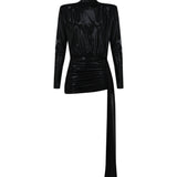 The Yvette onyx black mini dress