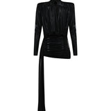The Yvette onyx black mini dress