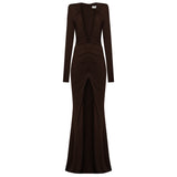 The Rae umber maxi dress
