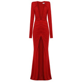 The Rae rouge maxi dress