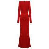 The Rae rouge maxi dress