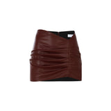 The Orfeo burgundy leather suit