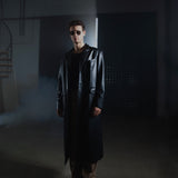 The Elba maxi leather coat