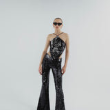 The Musgravite silver sequin suit