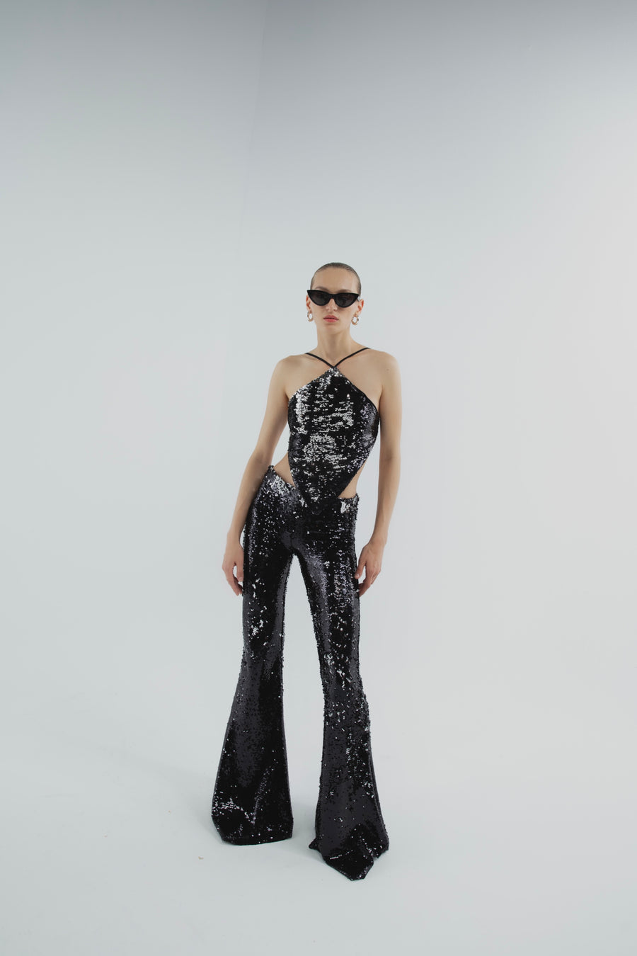 The Musgravite silver sequin suit