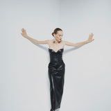 The Raena black leather suit
