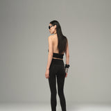 Yvonne in Black Füzo Details Jumpsuit