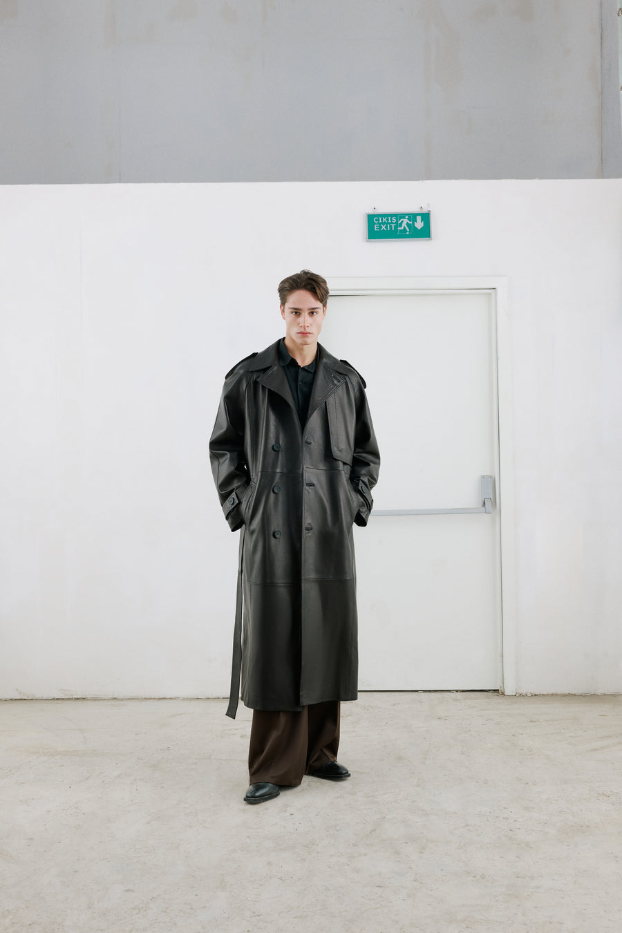 BOLD Coal leather trench coat - limited edition