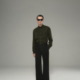 Green Striped Cupro Shirt