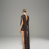 Retro Polka Chiffon Mini Dress