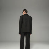 Black Pinstripe Blazer