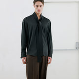 BOLD Look 5 in lacquer black shirt