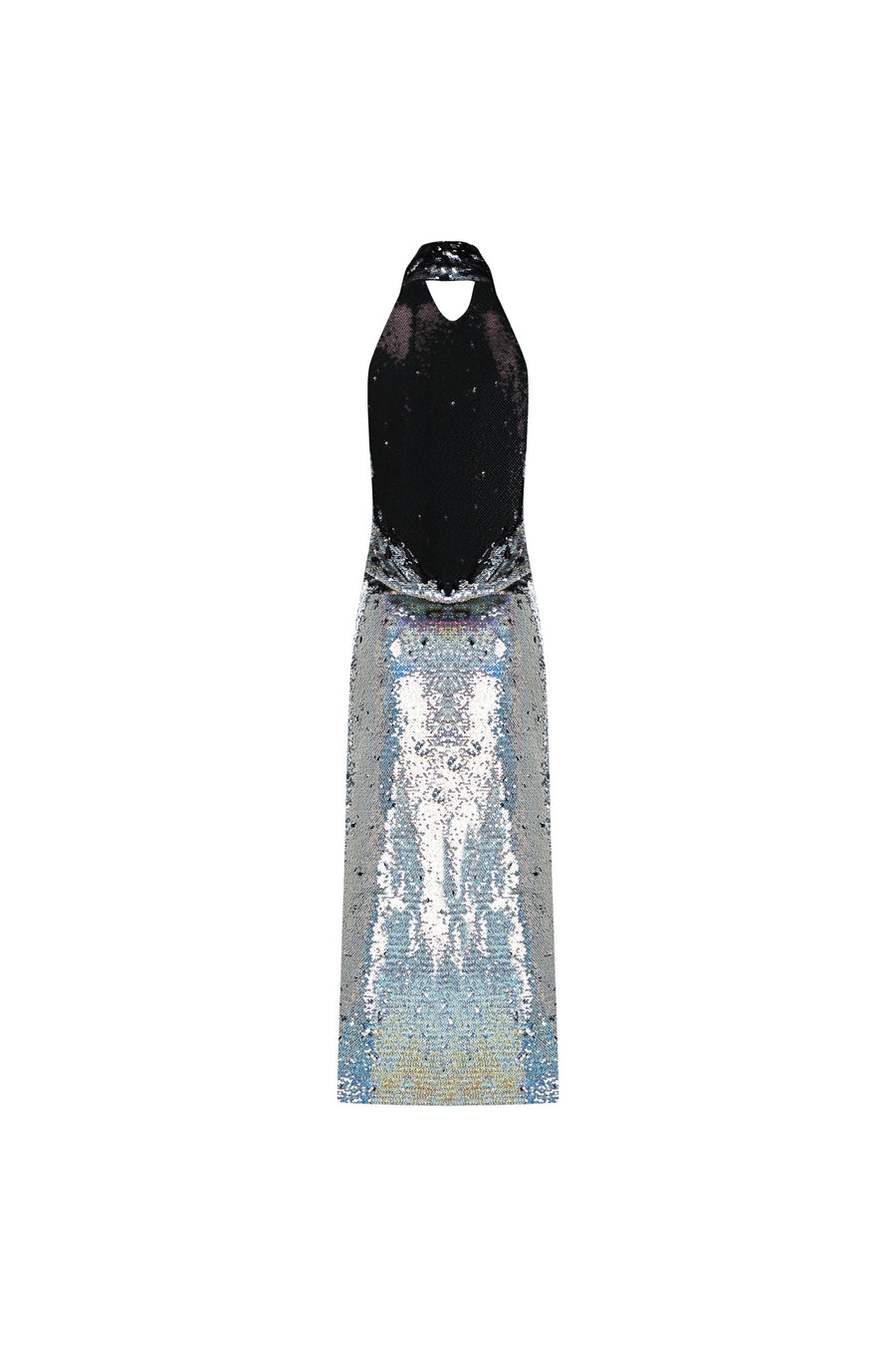 The Sylvie limited edition silver sequined midi dress