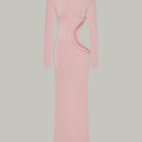Pink Cut-Out Maxi Dress