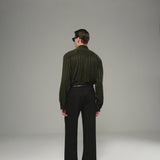 Green Striped Cupro Shirt