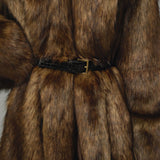 Brown Melange Long Faux Fur