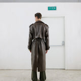 BOLD Brown leather trench coat - Limited Edition