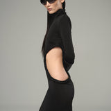 Black Cut-Out Maxi Dress