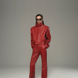 Garnet Leather Jacket