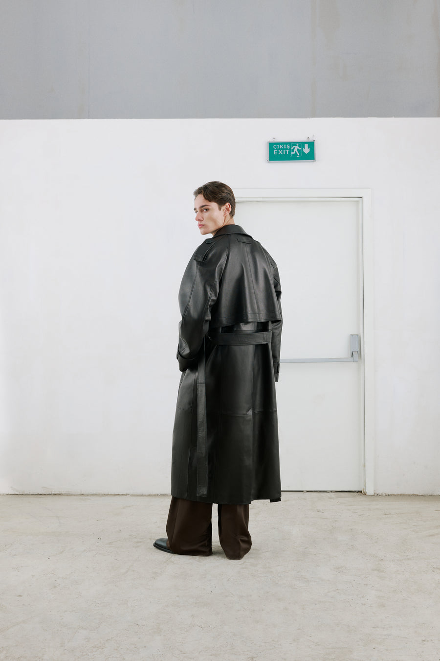 BOLD Coal leather trench coat - limited edition