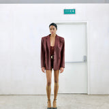 BOLD Look 21 in maroon jacket