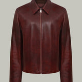 Burnt Bordeaux Limited Edition Leather Jacket