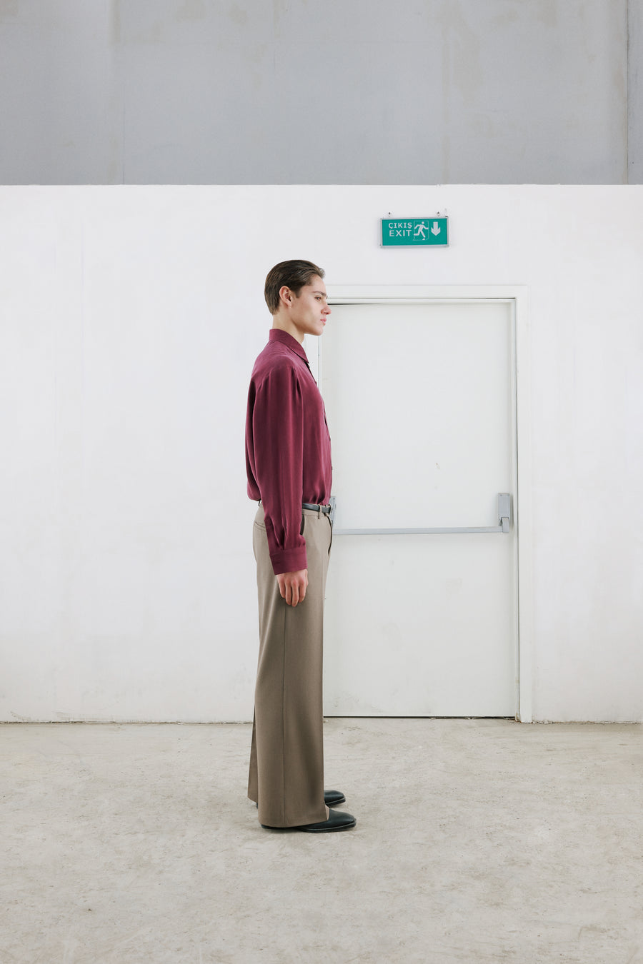 BOLD Look 4 in burgundy shirt