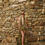 HEATWAVE Look 1 in Chartreuse Python