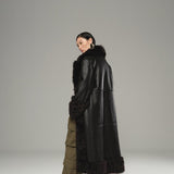 Black Tigrado Shearling Leather Coat - Limited Edition