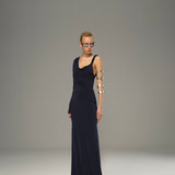 Modern Goddess Navy Blue Maxi Dress