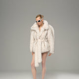 Ivory Melange Mini Faux Fur