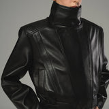 Noir Biker Leather Jacket