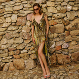 HEATWAVE Look 5 in Chartreuse Python