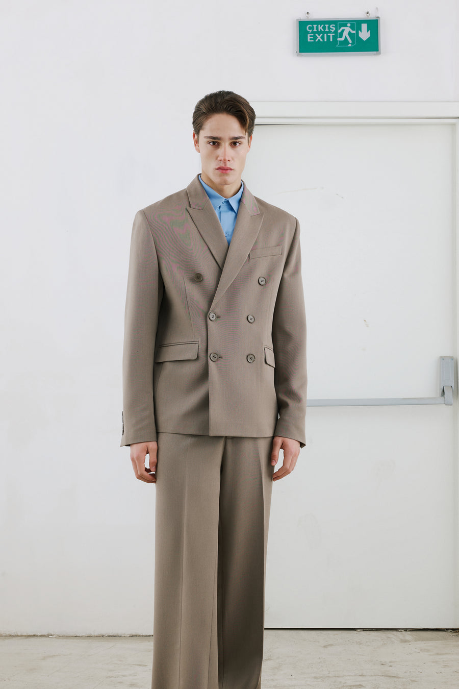 BOLD Look 3 in taupe suit