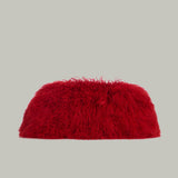Shearling Red Pouch Bag