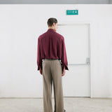 BOLD Look 4 in burgundy shirt