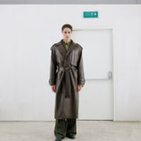 BOLD Brown leather trench coat - Limited Edition