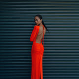 The Bria Crimson Maxi Dress