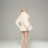Ivory Melange Mini Faux Fur