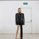 BOLD charcoal leather jacket - Limited Edition