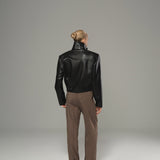 Noir Biker Leather Jacket