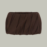 Brown Baloon Mini Skirt