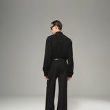 Black Straight Fit Pants