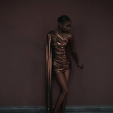 The Belle bronze mini dress